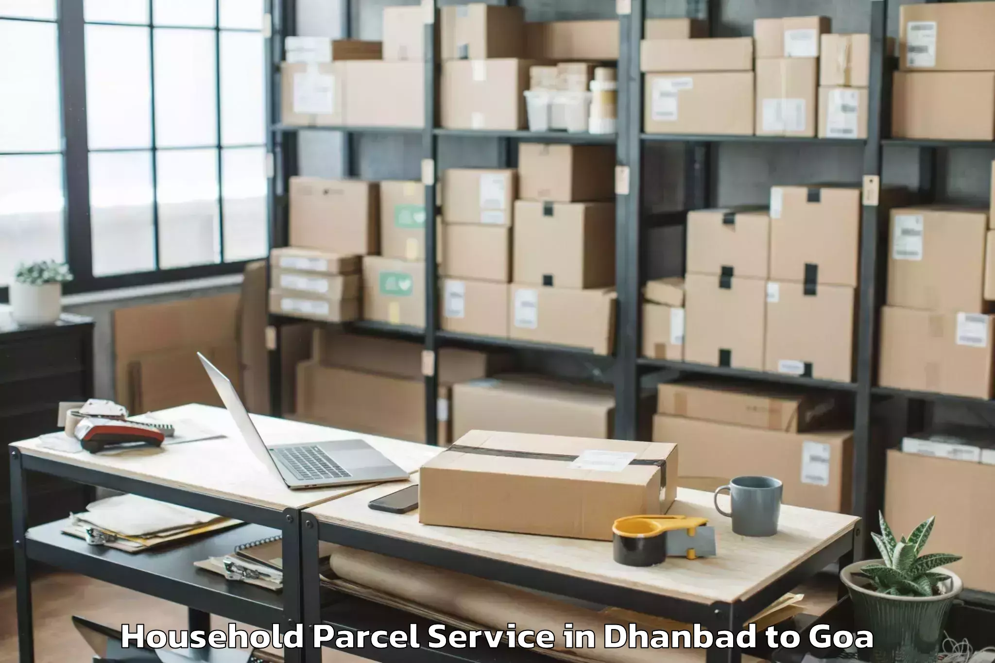 Easy Dhanbad to Sanguem Household Parcel Booking